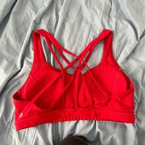 Lululemon carnations red free to be serene light support C/D sports bra